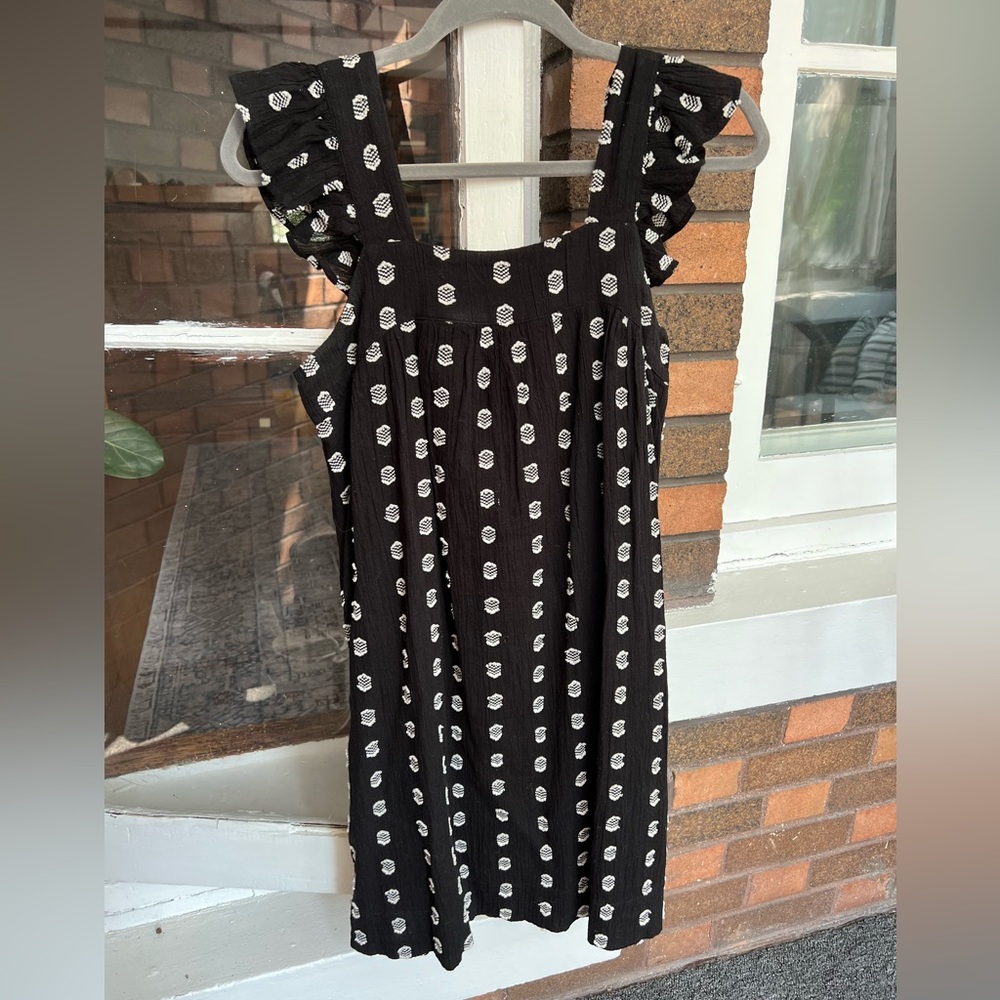 Loft black print dress
